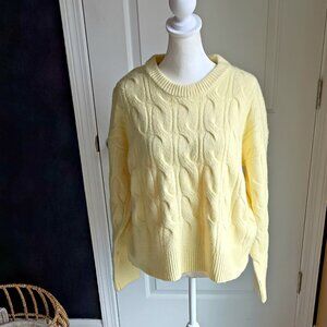 NEW! BEAUTIFUL Yellow OVER SIZED PULLOVER SWEATER